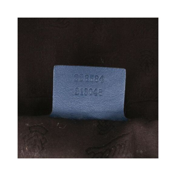 Pre Loved Gucci ssima Icon Bit Satchel Women Blue Messenger Bags - Picture 6 of 8